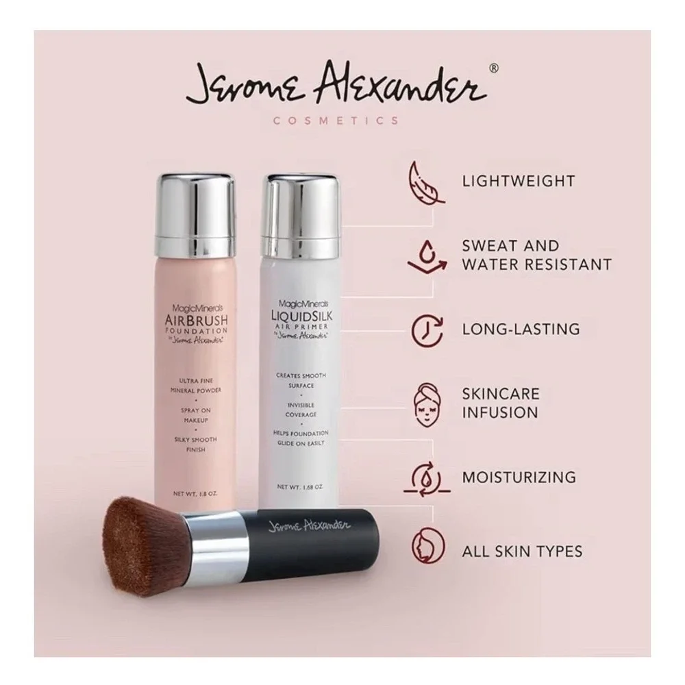 MagicMinerals Airbrush Foundation Spray Set Jerome‎ Alexander Kit Shade Medium